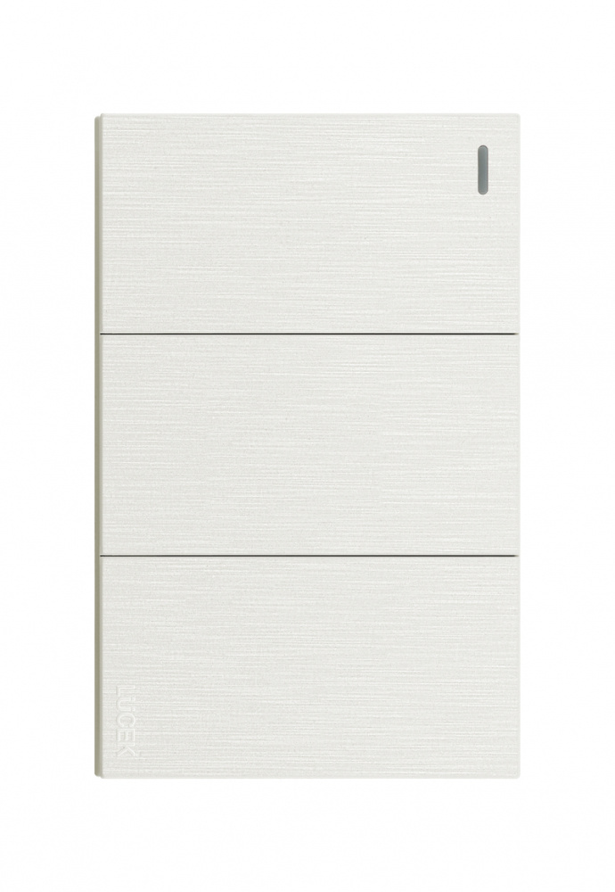 Lucek Placa con Apagador BF03-B, 3 Interruptores, 127 - 250V, 16A, Blanco