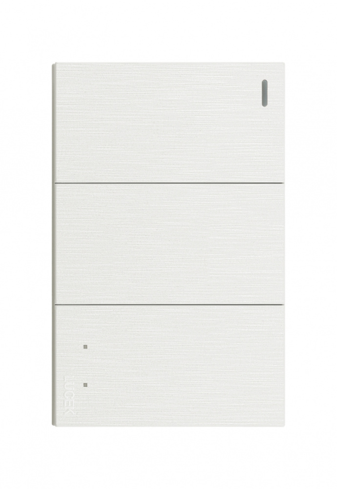 Lucek Placa con Apagador BF03/3-B, 2 Interruptores, 127 - 250V, 16A, Blanco