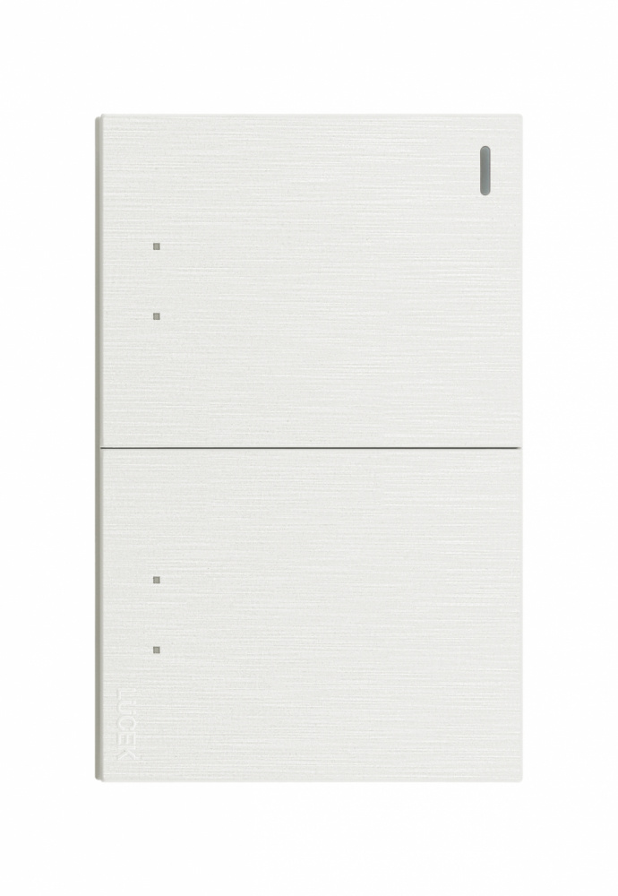 Lucek Placa con Apagador para Escalera BF09-B, 2 Interruptores, 250V, 16A, Blanco