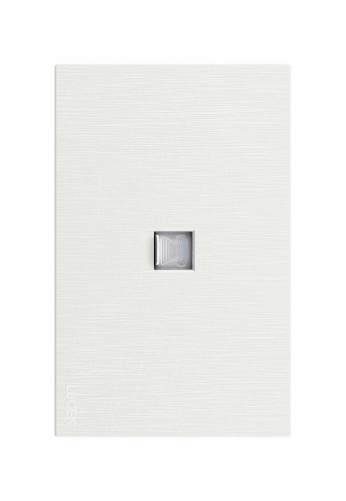 Lucek Placa de Pared BF17-B, RJ-11, 1 Puerto, Blanco