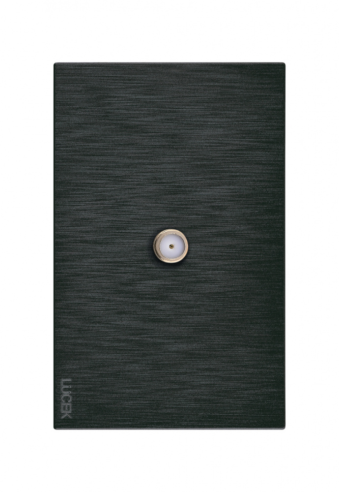 Lucek Placa de Pared BF18-N, 1 Puerto Coaxial, Negro