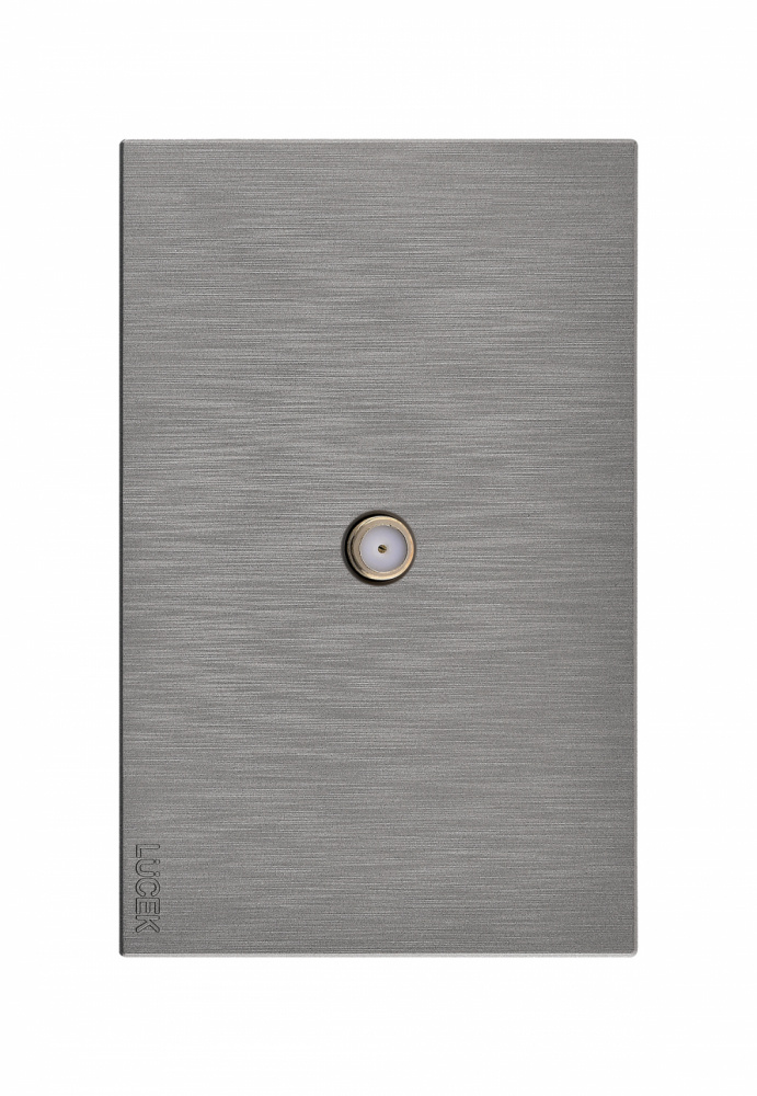 Lucek Placa de Pared BF18-P, Coaxial, 1 Puerto, Plata