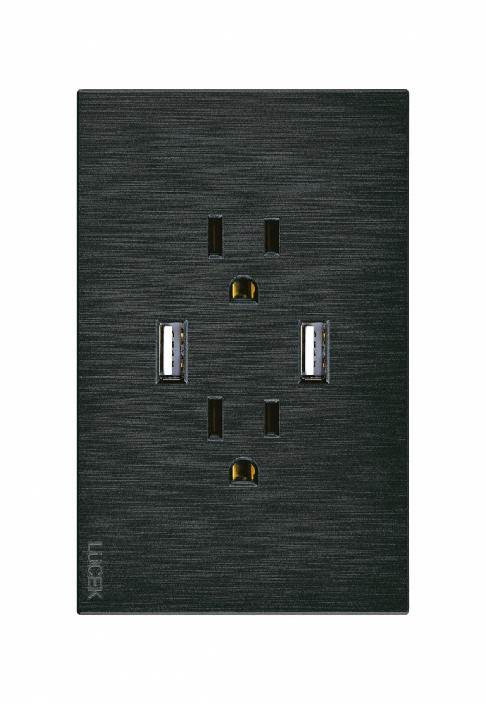 Lucek Tomacorriente BF25-N, 4 Enchufes, 100 - 250V, 15A, Negro