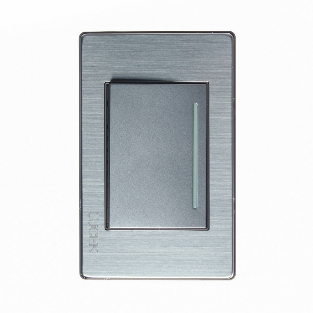 Lucek Placa con Apagador BP01-M/P, 250V, 16A, Acero Inoxidable