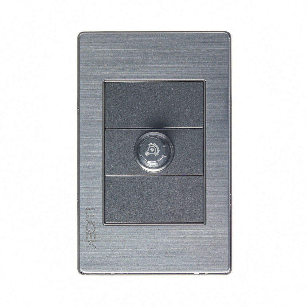 Lucek Placa Plana con Dimmer BP04-M/A,250V, 15A, Plata