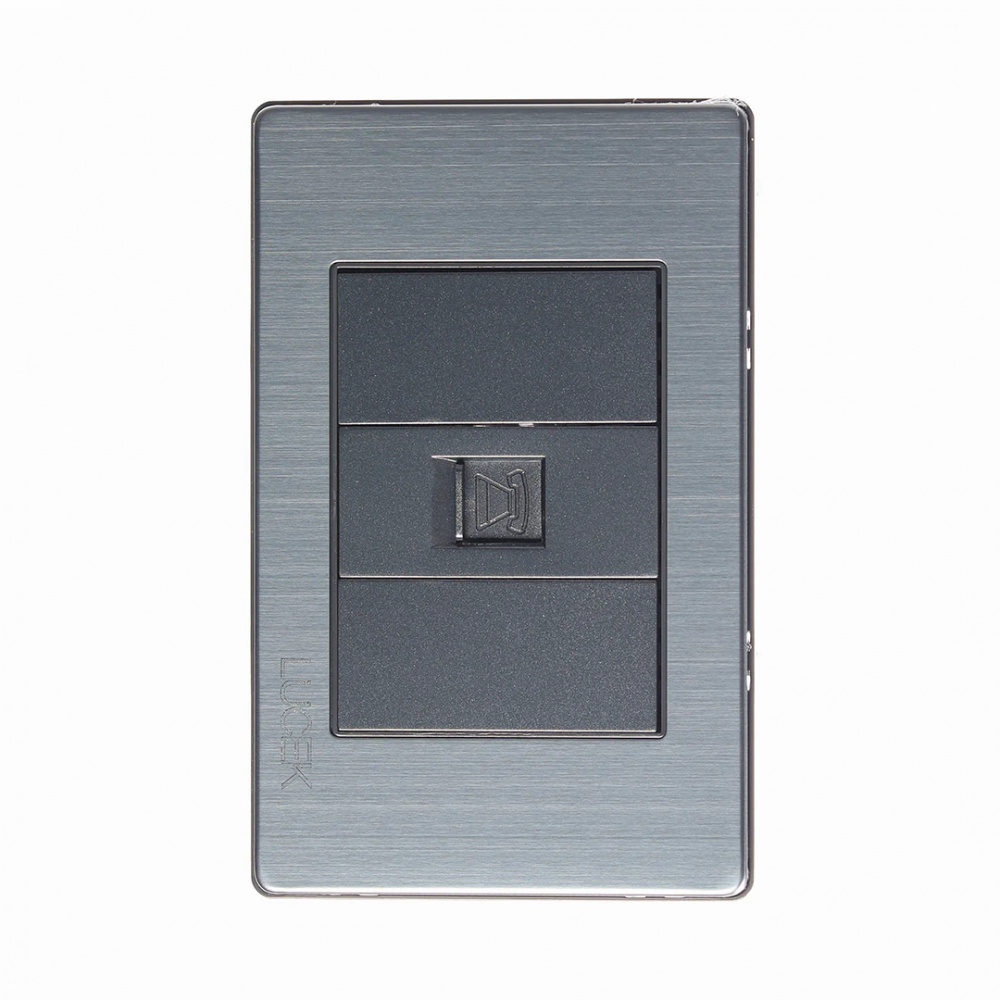 Lucek Placa de Pared BP17-M/A, 1 Puerto RJ-11, Gris
