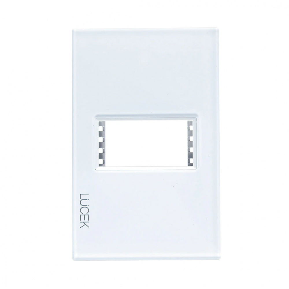 Lucek Placa de Pared PP010-KB, 1 Puerto, Blanco
