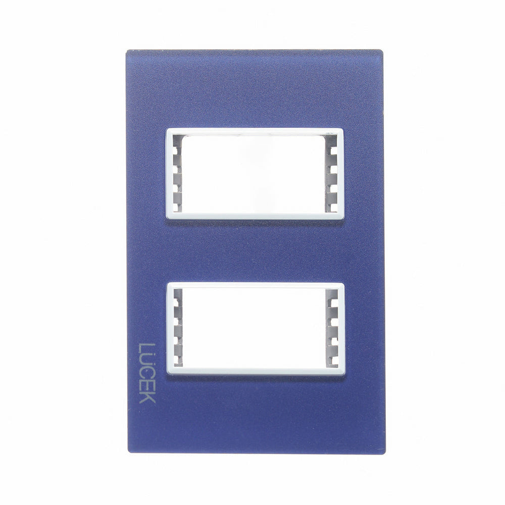 Lucek Placa de Pared PP020-KA, 2 Puertos, Azul