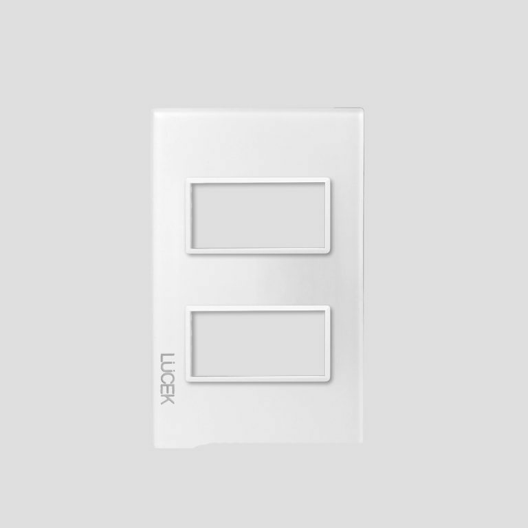 Lucek Placa de Pared PP020-KB, 2 Puertos, Blanco