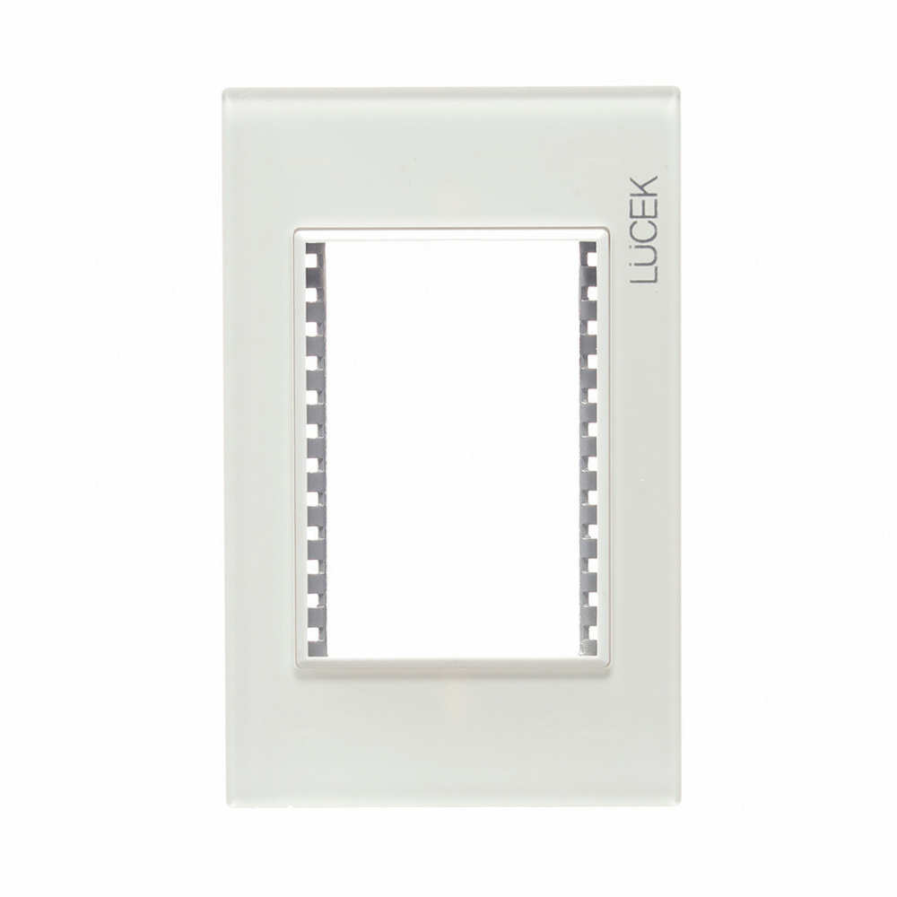 Lucek Placa de Pared PP030-CDM, 3 Puertos, Marfil