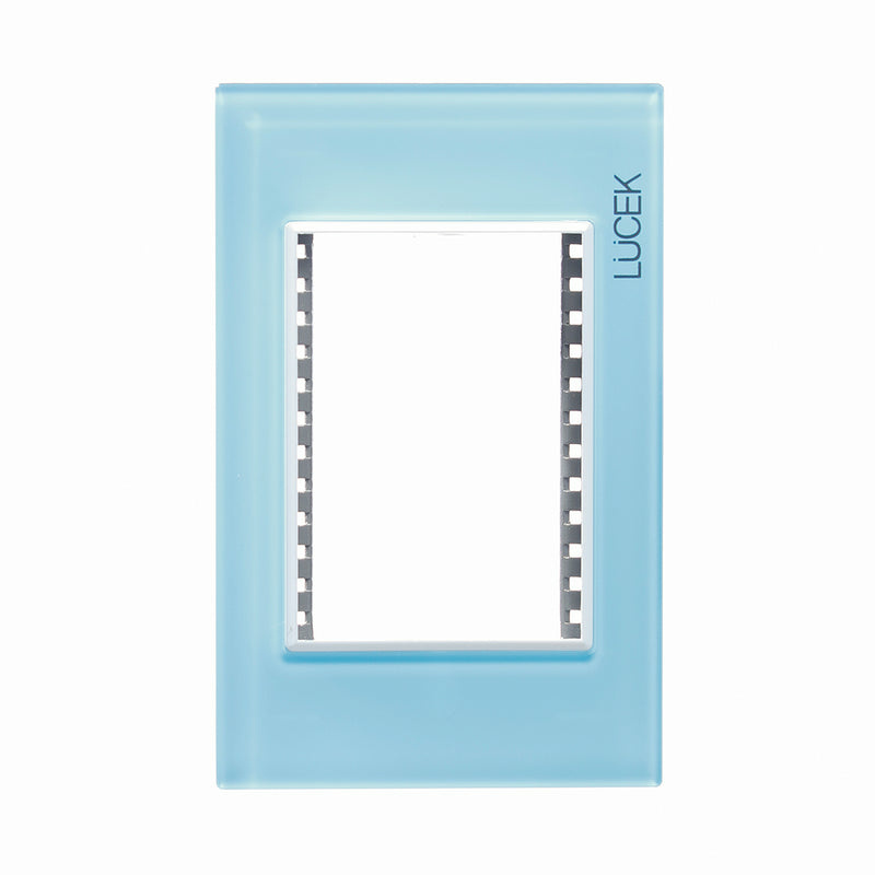 Lucek Placa de Pared PP030-KC, 3 Puertos, Azul Cielo