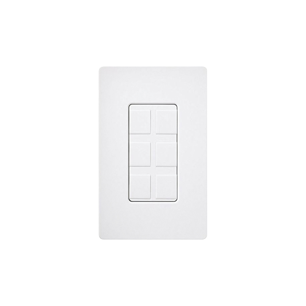 Lutron Caja para Pared CA6PFWH, 6 Mini Puertos, Blanco