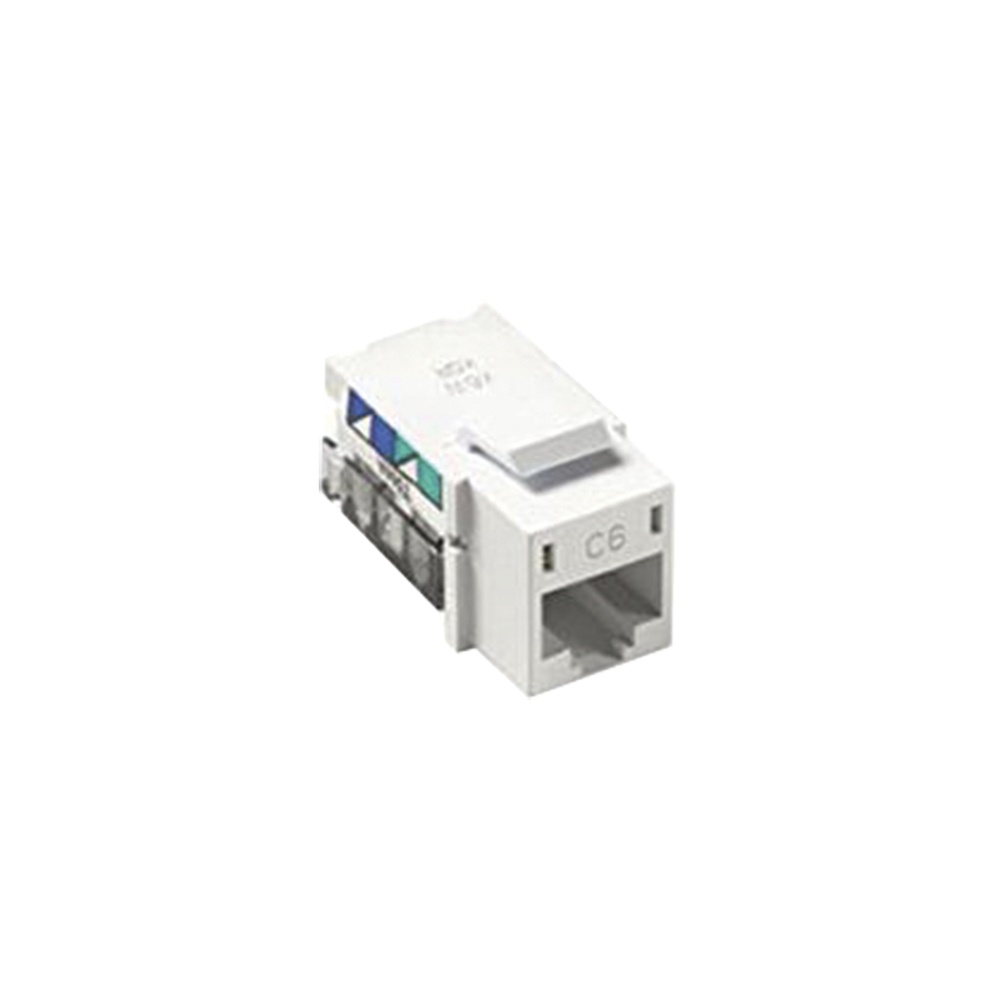 Lutron Jack de Red Cat6, RJ-45, Blanco