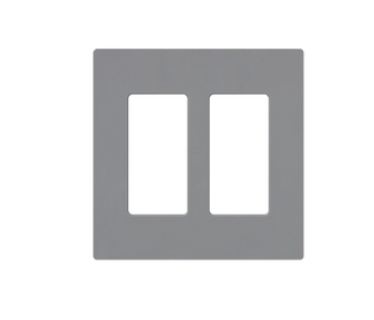 Lutron Placa de Pared 2 Espacios, Gris