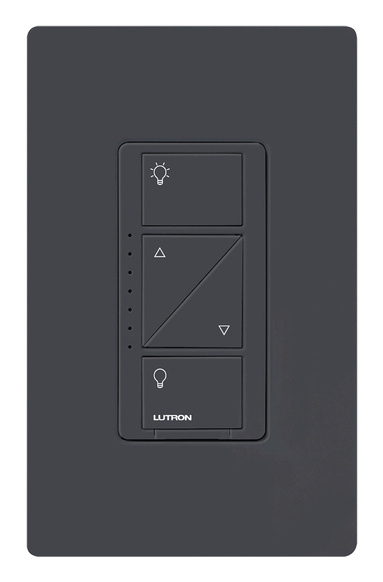 Lutron Interruptor de Luz Inteligente con Atenuador PD6WCLBL, Inalámbrico, 3 Botones, Negro