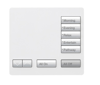 Lutron Teclado Inteligente Seetouch RR-T5RL-SW, Inalámbrico, Blanco/Madera