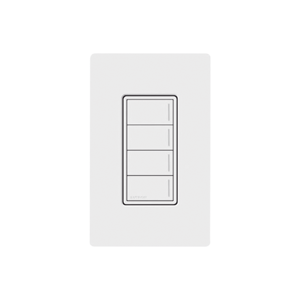 Lutron Interruptor de Luz Inteligente Sunnata, 4 Escenas, 4 Botones, Blanco