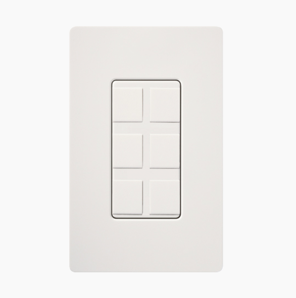 Lutron Caja para Pared SC6PFSW, 6 Puertos, 1 Pieza, Blanco 