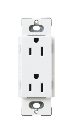 Lutron Tomacorriente SCR15SWL, 2 Enchufes, 125V, 15A, Blanco