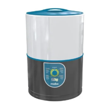 Mabe Lavadora de Carga Superior LRM21A, 21kg Lavado, Azul/Blanco
