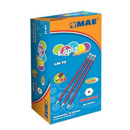 MAE Lápiz LM-72, 2H, 72 Piezas