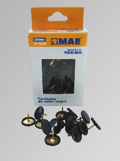 Mae Tachuela PVC, Paquete de 100 Piezas, Negro