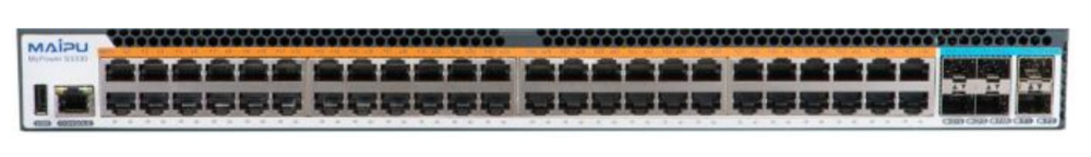 Switch Maipu S3330-54TXF-AC, 24 Puertos Gigabit Ethernet 10/100/1000 24 x PoE+ No disponible, 4 Puertos SFP, 6 Puertos SFP+, 216 Gbit/s, Administrado