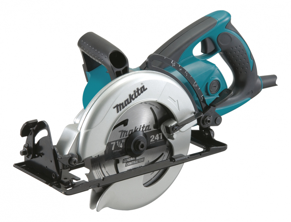Makita Sierra Circular 5477NB, 1800W, Alámbrico, Azul