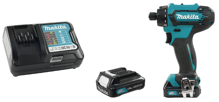 Makita Taladro de Batería DF033DWYE, Reversible, 1/4"