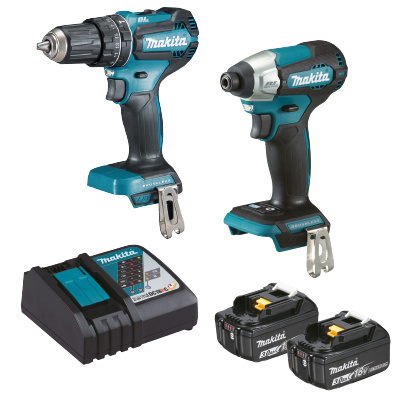 Makita Rotomartillo de Batería DLX2416X1, Inalámbrico, 1/2", 18V, Turquesa ― incluye Cargador y Batería