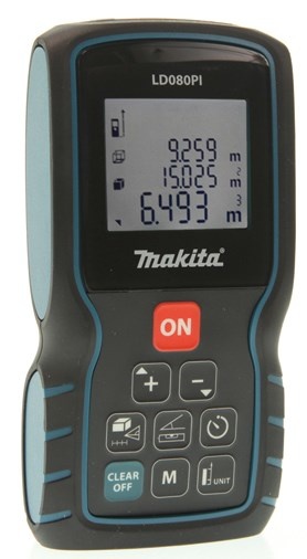 Makita Medidor Láser de Distancia LD080PI, hasta 80 Metros, Negro/Azul