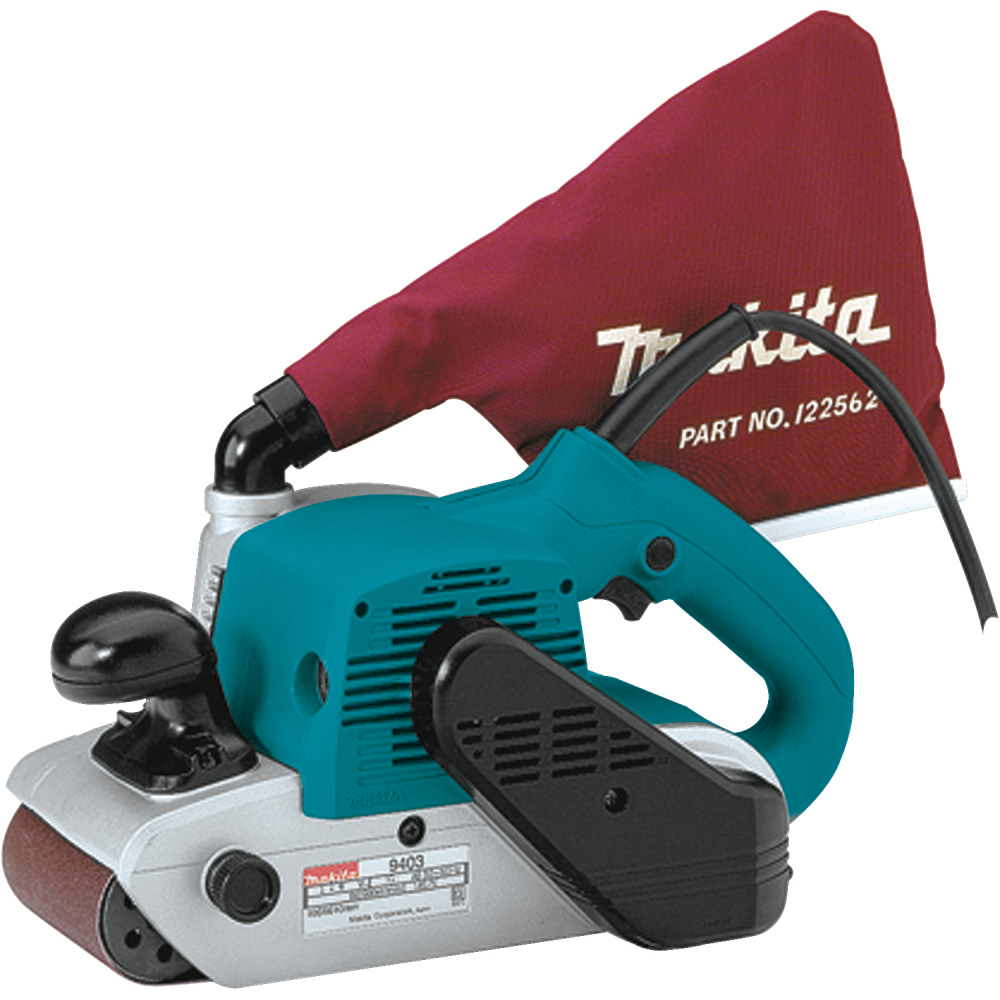 Makita Lijadora de Banda MA-9403, 1200W, 4" x 24", Turquesa
