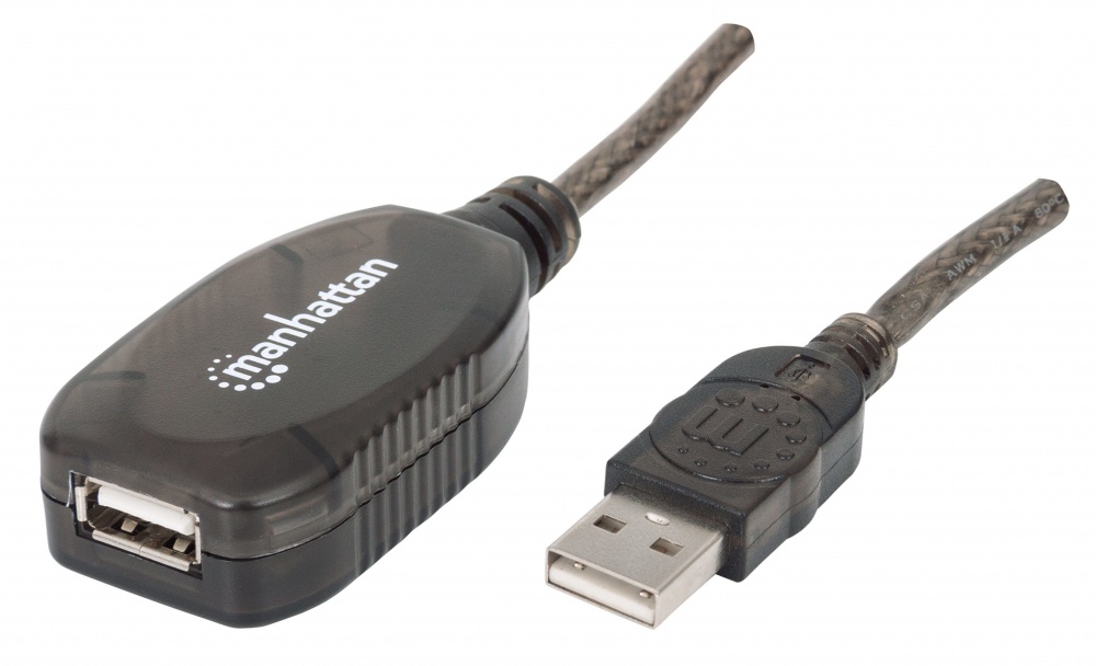 Manhattan Cable USB-A Macho - USB-A Hembra, 20 Metros 