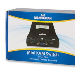 Switch Manhattan Mini KVM 151238, 2 Puertos PS/2