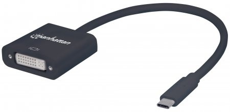Manhattan Adaptador USB-C 3.1 Macho - DVI Hembra, Negro