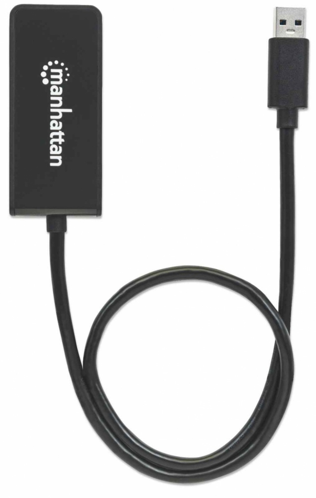 Manhattan Convertidor USB 3.0 A Macho - HDMI Hembra, 60cm, Negro