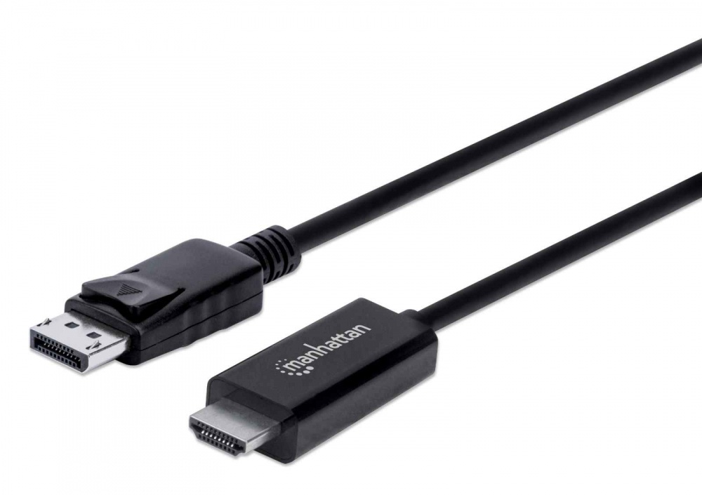 Manhattan Cable DisplayPort 1.2 Macho - HDMI Macho, 1.8 Metros, 4K, 60Hz, Negro