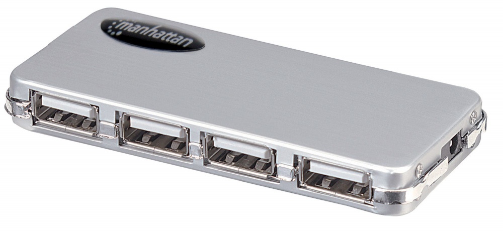 Manhattan Micro Hub Hi-Speed USB 2.0 de 4 Puertos, 480 Mbit/s