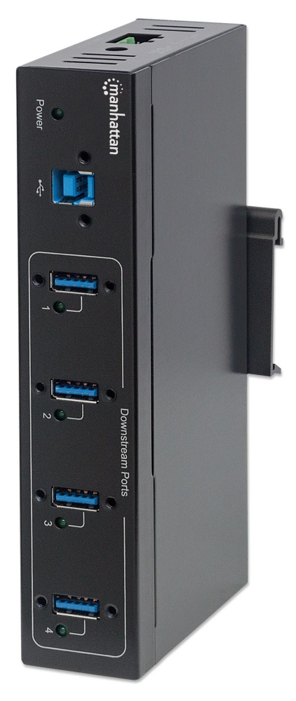 Manhattan Hub USB 3.2 Macho - 4x USB 3.2 Hembra, 5000 Mbit/s, Negro