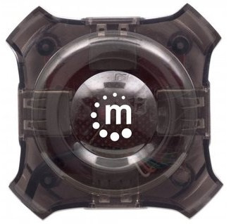 Manhattan Hub USB 1.1 de 4 Puertos, 12 Mbit/s, Negro/Transparente