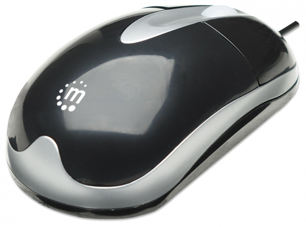 Mouse Manhattan Óptico MH3, Alámbrico, USB, 1000DPI, Negro