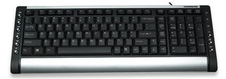Teclado Manhattan Multimedia X2, Alámbrico, USB, Negro/Plata