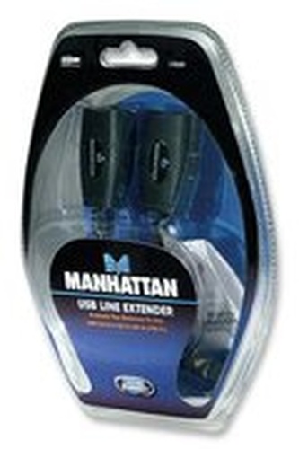 Manhattan Extensor de Línea USB, USB A y RJ45 Macho/Hembra, hasta 60m