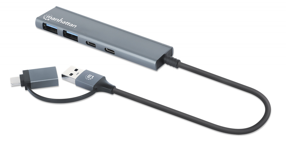 Manhattan Hub USB-C/USB-A - USB-A 3.1, USB-C, 5 Gbit/s