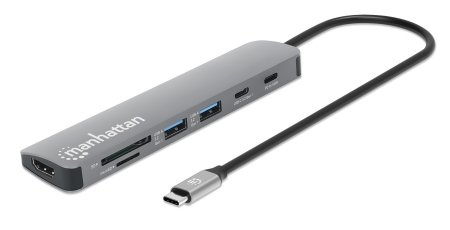 Manhattan Hub USB-C - HDMI, USB-A 2.0, USB-C, 5 Gbit/s