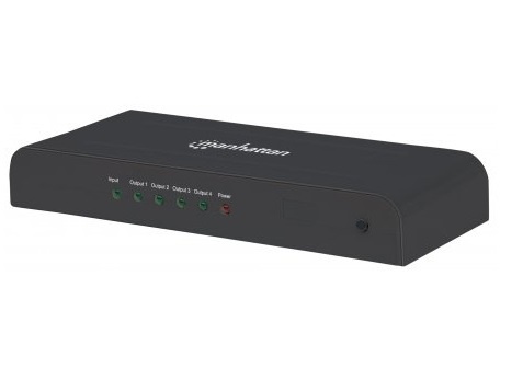 Manhattan Divisor de Video HDMI, 4 Puertos, Negro