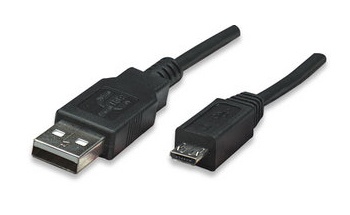Manhattan Cable USB de Alta Velocidad, USB 2.0 A Macho - Micro USB 2.0 B Macho, 1 Metro, Negro
