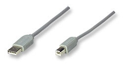 Manhattan Cable USB A Macho - USB B Macho, 3 Metros, Gris