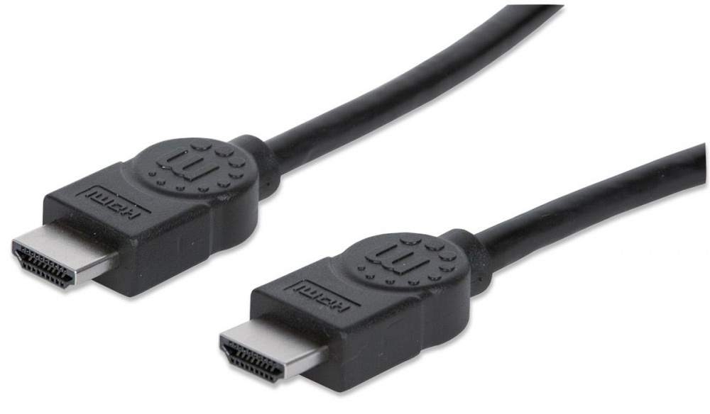 Manhattan Cable HDMI de Alta Velocidad con Canal Ethernet, HDMI Macho - HMDI Macho, 4K, 30Hz, 15 Metros, Negro