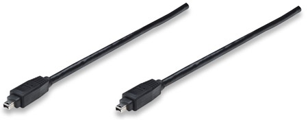 Manhattan Cable para Dispositivos FireWire, 4-Pin Macho, 1.8 Metros, Negro